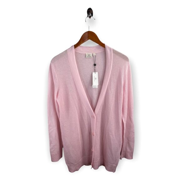 AG Adriano Goldschmied Pink Cashmere Light Knitted Cardigan Size S - Picture 1 of 5